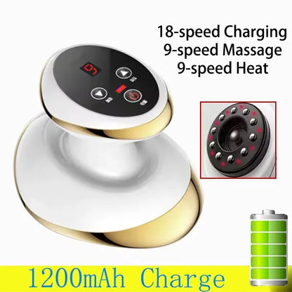 Electric Massage Meridian Brush Universal Body Dredging Cupping Scraping Instrument  Abdominal And Back Massager For Home