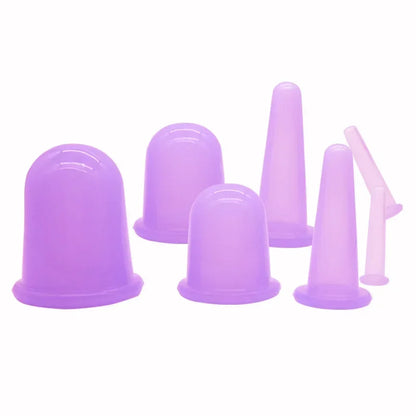 Vacuum Cupping Glass Jar Cellulite Massager For Face Acupuncture Facial Suction Cups Face Neck Lift Skin Scraping Beauty Tool