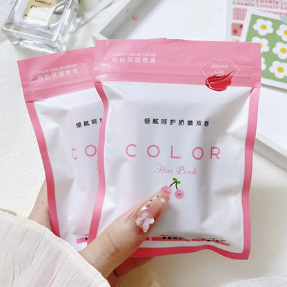 Lipstick Cute Red Tint Makeup Care Cosmetics Colored Lip Balm Lipstick Moisturizing Fade Lip Line Anti-drying Lip Makeup Set