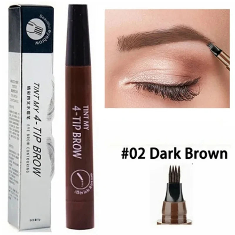 4 Point Eyebrow Pencil Maquillajes Para Mujer Waterproof Liquid Eyebrow Pen Makeup Long Lasting Makeup Microblade Brow Pencil