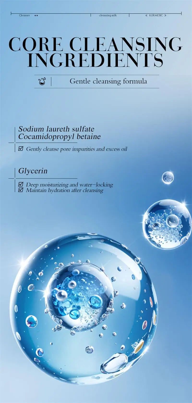 Salicylic Acid Acne Removing Facial Cleanser Natural Herbs Deep Cleaning Pores Oil Control Lighten Acne Moisturizing Skin Care