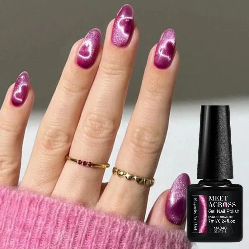 Cat Eye Gel Polish With Nail Magnet Tools For Creating Heart Shapes On Nails Semi Permanent Cat Magnetic Nail Art UV Gel Varnish