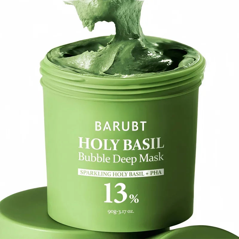13% PHA Bubble Deep Cleansing Mask | Holy Basil Extract | Pore Exfoliation, Blackhead Removal, Oil Control, Moisturizing