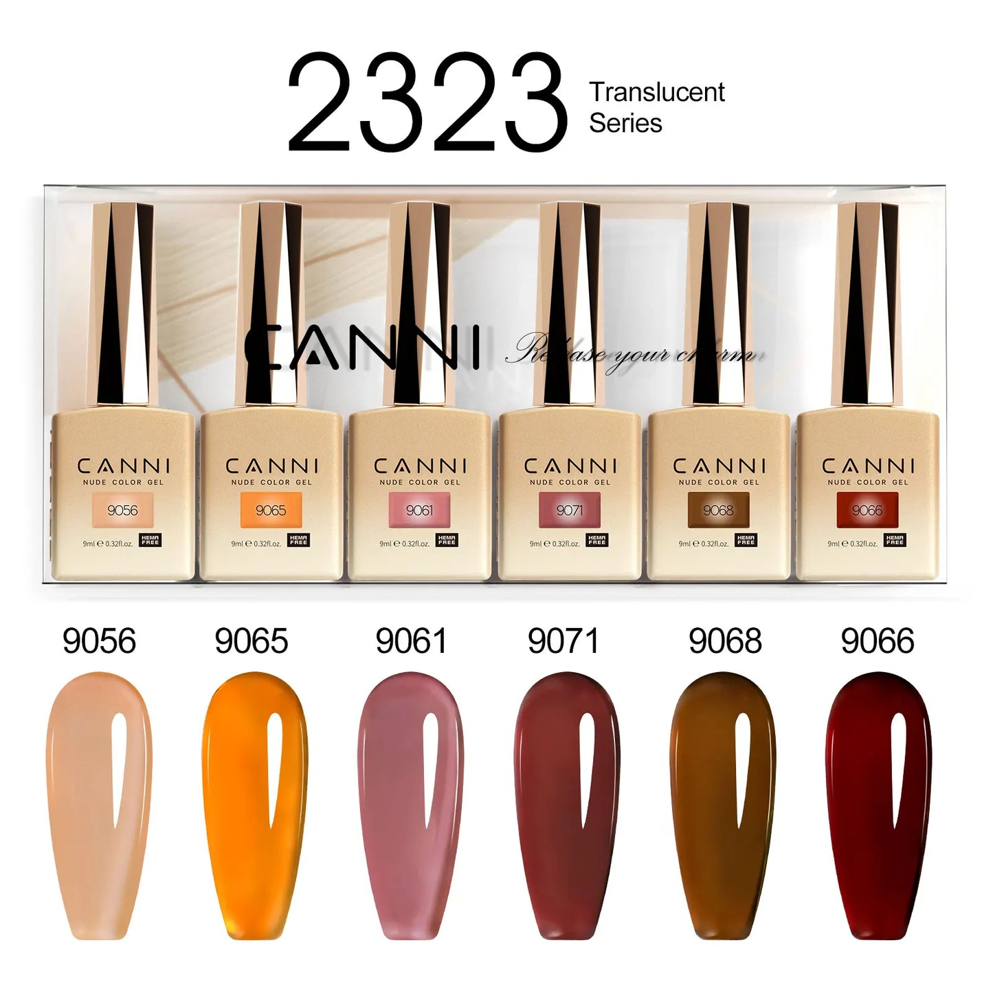 9ml CANNI TPO FREE HEMA FREE Ultra Consistency Nail Gel Polish Set Round Brush Semi Permanent Soak Off UV LED Gel Nail Kit