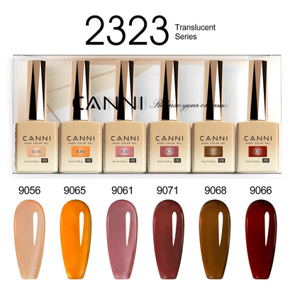 9ml CANNI TPO FREE HEMA FREE Ultra Consistency Nail Gel Polish Set Round Brush Semi Permanent Soak Off UV LED Gel Nail Kit