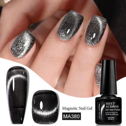 Cat Eye Gel Polish With Nail Magnet Tools For Creating Heart Shapes On Nails Semi Permanent Cat Magnetic Nail Art UV Gel Varnish