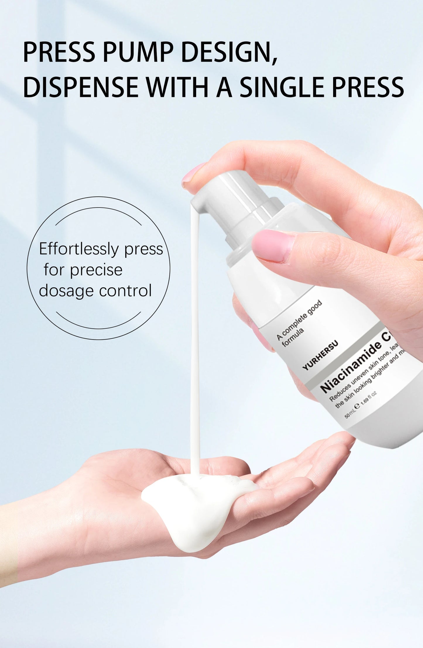 Niacinamide face cream, minimizes pores, moisturizes, suitable for oily skin, effectively hydrates.