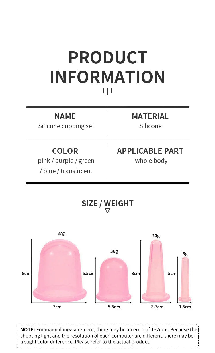 Vacuum Cupping Glass Jar Cellulite Massager For Face Acupuncture Facial Suction Cups Face Neck Lift Skin Scraping Beauty Tool