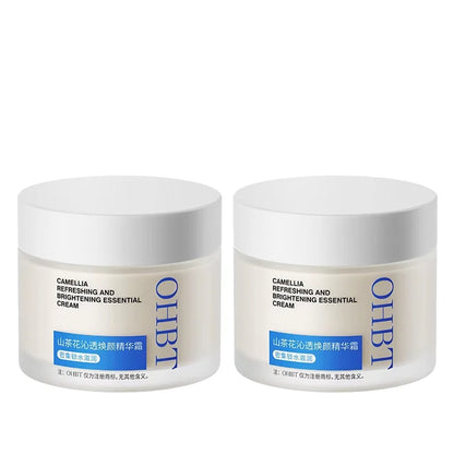 OHBT Camellia Face Cream, Plant Whitening Anti-wrinkle Moisturizing Facial Cream, Antioxidant Brightening Essence Cream 50g