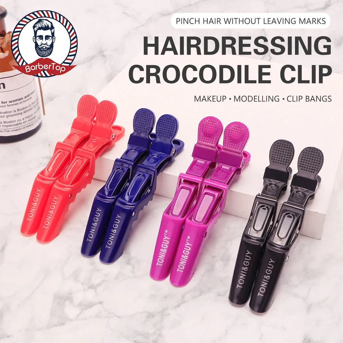 6PCS Alligator Hair Clip Professional Hairdressing Clamps Plastic Hair Claw Barber Salon Styling Hairpins Hair Accessories