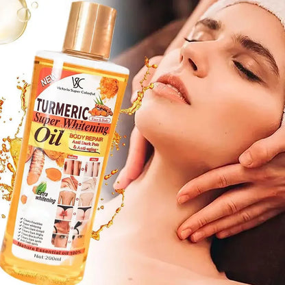 200ml Turmeric Essential Oil Facial Body Massage oil Moisturizing Diffuser Aromatherapy Brightening Smoothing Skin Care