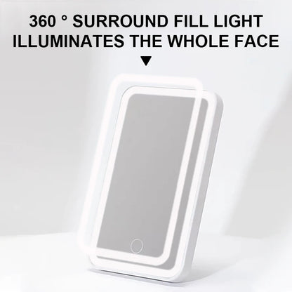 SEAMETAL Car Interior Mirrors Sun Visor Plate LED Makeup Mirror for Girls Women Rechargeable Fill Light Universal Vanity Mirror
