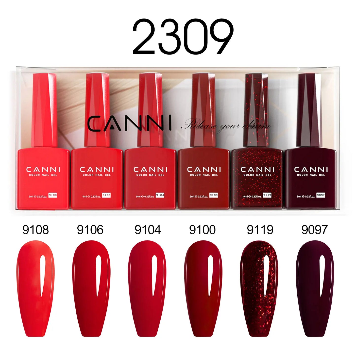 9ml CANNI TPO FREE HEMA FREE Ultra Consistency Nail Gel Polish Set Round Brush Semi Permanent Soak Off UV LED Gel Nail Kit