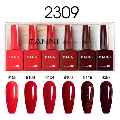9ml CANNI TPO FREE HEMA FREE Ultra Consistency Nail Gel Polish Set Round Brush Semi Permanent Soak Off UV LED Gel Nail Kit