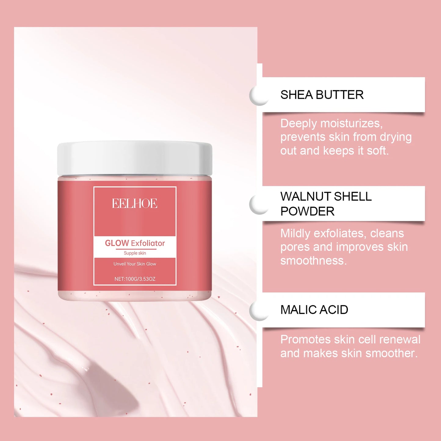 Facial Brightening Scrub - A Gentle Facial Scrub for Exfoliating, Cleansing, Leaving Skin Smooth and Restoring Its Radiance