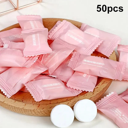 250/50pcs Portable Compressed Face Towels Disposable Cotton Coin Tissue Suitable For Travel Beauty Salon Makeup Remover Cleaning