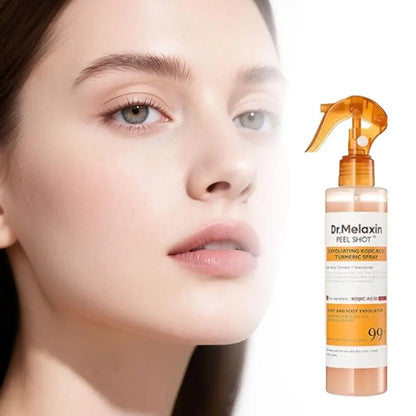 Korean Dr.Melaxin Peel Shot Exfoliating Kojic Acid Turmeric Spray Soothing Moisturizing Brighten Exfoliating Kojic Acid 200ml