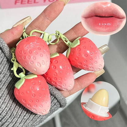Moisturizing Strawberries Warm Color Changing Lipstick Long Lasting Moisturizing Nourishing Lip Balm Cute Cat Lipgloss Cosmetics