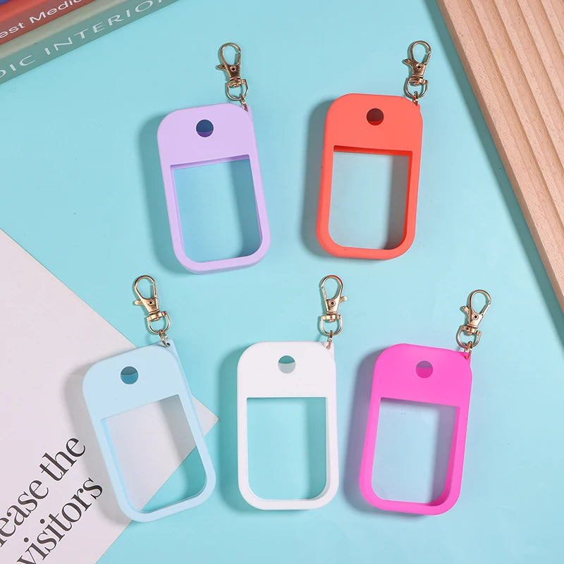 New Universal Silicone Sleeve Reusable Hand Sanitizer For 30ml Card Spray Bottle With Silicone Sleeve Separate Bottle