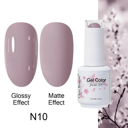 Clou Beaute 15ml Nail Gel Polish Warm Color Dark Red Brown Semi Permanent Nail Art Manicure Soak Off LED UV Varnishes Lacquer