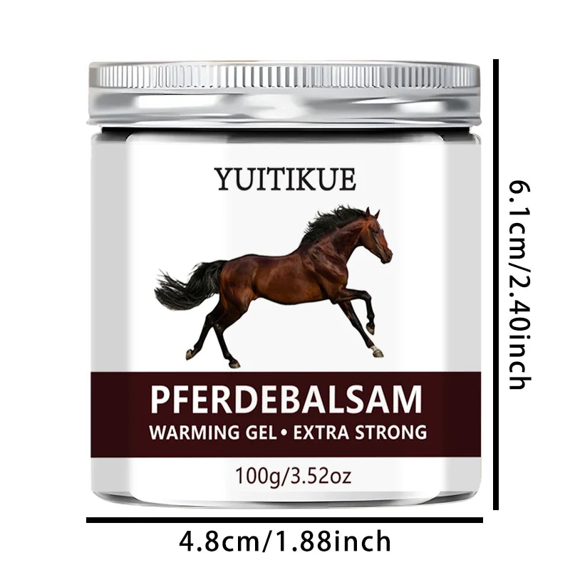 YUlTlKUE Pferdebalsam Warming Gel Extra Strong Body Care Warming Relief Gel Muscle Comfort Body Balm 100g