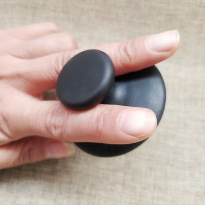 1pcs Massager Spa Black Stone Essential Oil Massage Volcanic Energy Stone for Body Face Massage Mushroom 마사지기 beauty health