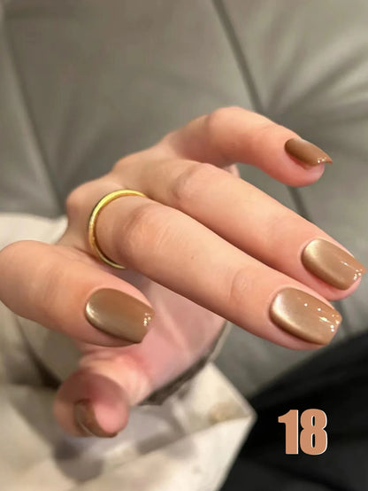 10ML 1-21PCS 2025 Autumn New Emerald Green Magnet Cat's Eye Gel Nail Polish Green Whitening Glass Bead Cat Eye Nail Polish
