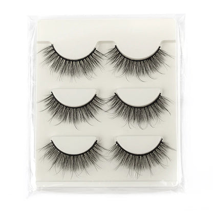 3/10 Pairs Half Lashes Cat Eyelashes Natural Long Handmade 3D Mink Lashes Makeup Tool Reusable Fake Eyelash maquillaje Faux Cils