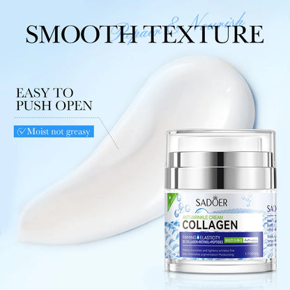 SADOER Vitamin C Collagen Face Cream Anti-aging Moisturizing Whitening Hydrating Facial Cream Day Creams Beauty Face Skin Care