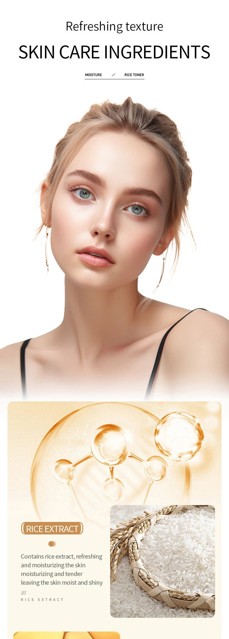BIOAQUA Whtie Rice Face Lotion Whitening Moisturizing Anti Wrinkles Anti Wrinkles Anti-Aging  Facial Serum Essence Skin Care