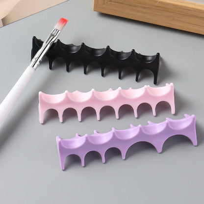 Soft Silicone Nail Pen Holder Brush Rack Shelf UV Gel Brush Display Stand Makeup Painting Pen Rest Organizer Stander Manicure