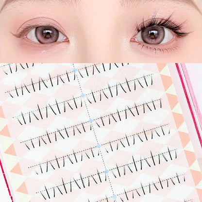 80pcs/set Segmented Lower Eyelashes False Eyelashes Makeup Tools Natural Fake Lower Lashes Women's Cosmetic Supplies