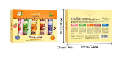 Fruit Milk Tea Hand Cream Gift Set - Intense Hydration & Crack Prevention for Winter, Soothing Dry Skin with Sweet Scent ,Travel