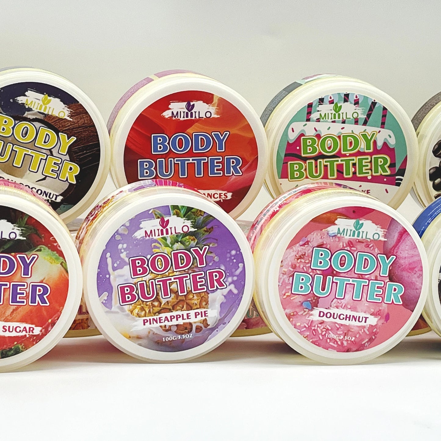 100g two bottles of body glaze - 8 flavors, daily nourishing and moisturizing - non-greasy, with storage bag