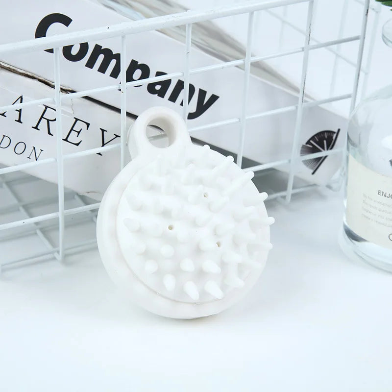 New crystal clear shampoo brush scalp massager hair growth shampoo brush silicone head massage brush home cleaning massage