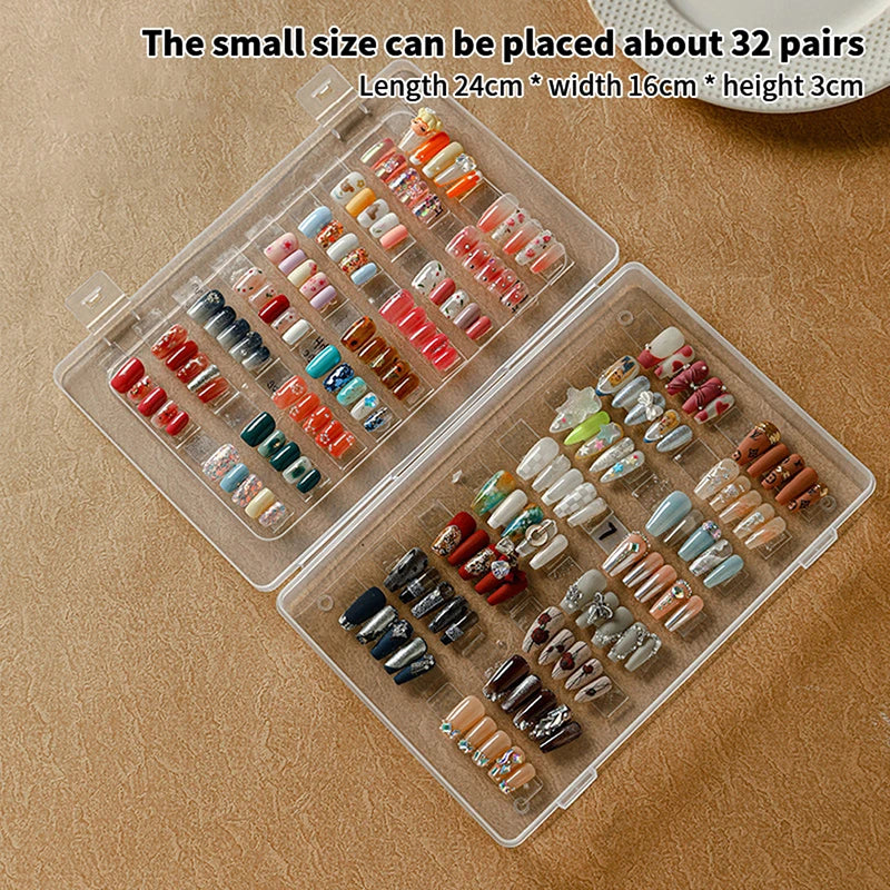 Nail Wearing Nail With Large Capacity Storage Box Dust-proof Transparent Convenient Color Card Nail Plate Display