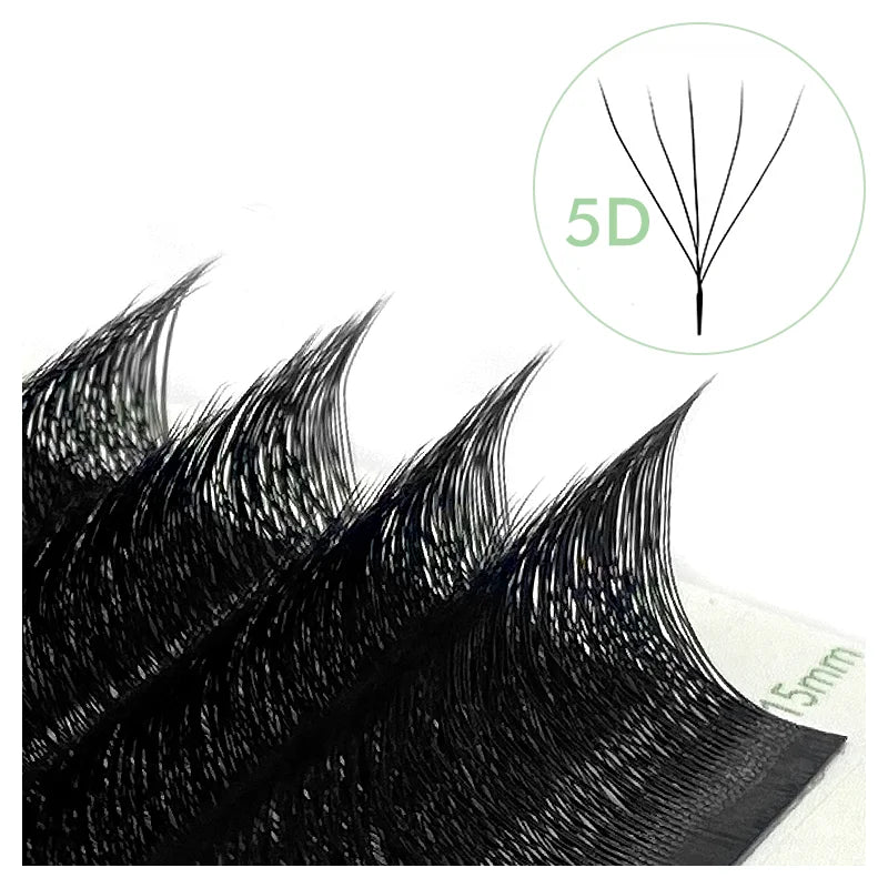 NATUHANA W Shape Eyelashes Extensions 3D 4D 5D 6D W Shaped Brown Black Clover Hand made Premade Volume Fans Lash Extensions