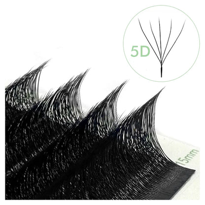 NATUHANA W Shape Eyelashes Extensions 3D 4D 5D 6D W Shaped Brown Black Clover Hand made Premade Volume Fans Lash Extensions