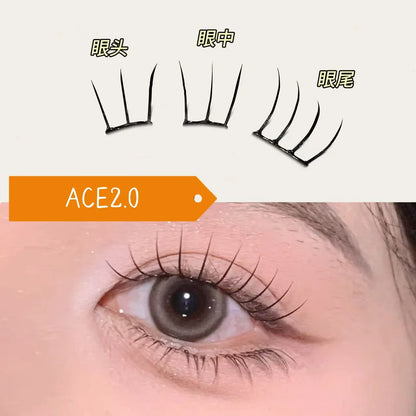 MJ Self Adhesive DIY Lashes No Glue Needed Reusable Bottom Lash  Fluffy Cluster Eyelash Korean DIY Manga Lash Extension At Home