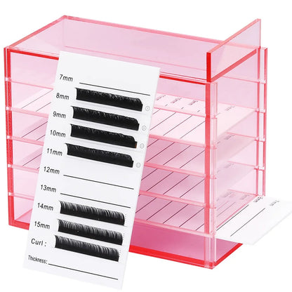 Wholesale Eyelash Extensions Storage Box 5 Layers Acrylic Pallets Holders Lash Organizer False Eyelashes  Makeup Tools Supplies