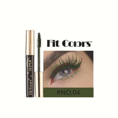 Colored Mascara Waterproof Blue White Black Purple Lengthen Eyelashes 4D Silk Fiber Eyelash Extension Eyes Makeup for Party Use