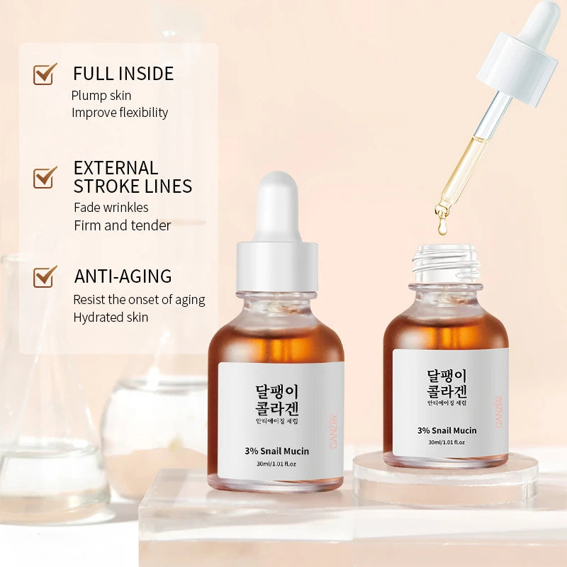 3% Snail Mucin Serum 60% Propolis Nourish Repair Peak Lightweight Moisturizer Non-greasy Skin Essence Revitalizing Facial Serum