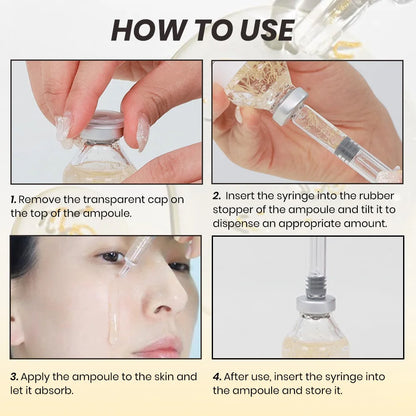 40ml Deep Collagen Peptide Ampoule - Anti-Wrinkle Brightening Moisturizing Facial Serum with Hyaluronic Acid