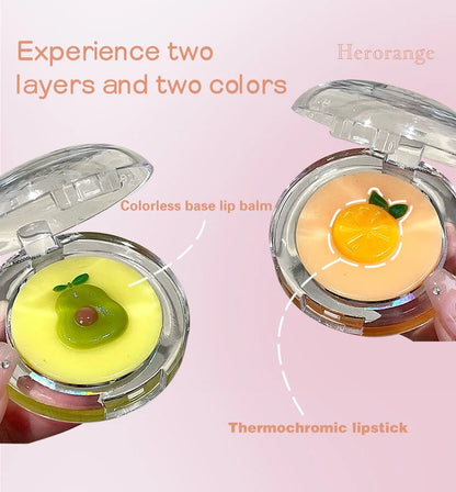Herorange Nude Tinted Lip Balm Moisturizing Anti-Drying Autumn and Winter Lip Care Lightens Lip Lines Color-Changing Lip Balm