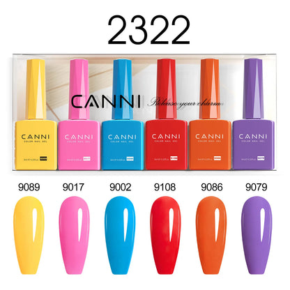 9ml CANNI TPO FREE HEMA FREE Ultra Consistency Nail Gel Polish Set Round Brush Semi Permanent Soak Off UV LED Gel Nail Kit