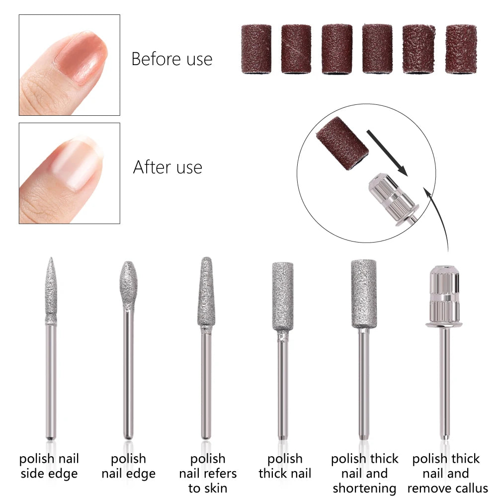 LINMANDA Electric Nail Drill Machine Nail Art Tools Machine Manicure Milling Cutter Nail Art Nail Drill Pen Salon Nail Equipment