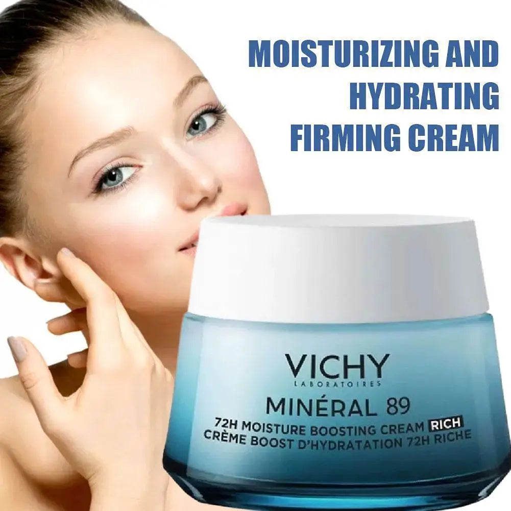 VICHY 89 Facial Cream 72h Refreshing Deep Moisturizing Soothing Firming Repairs Skin Light Cream Original Korea Skin Care