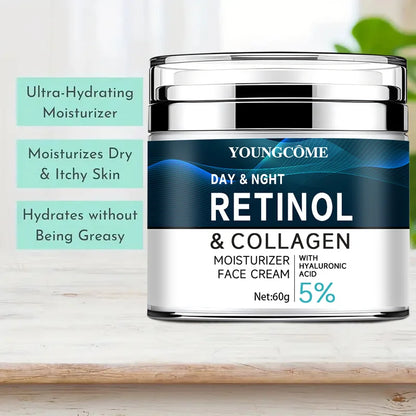 YOUNGCOME Face CreamCollagen Hyaluronic Acid Skin Care Anti-Wrinkle Moisturizing Anti-Aging Night Shrink Pores Whitening Smooth
