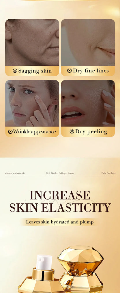 SADOER 24K Golden Collagen Serum for face Moisturizing Anti Wrinkles Hydrating Anti-aging Wrinkle Facial Essence Skin Care