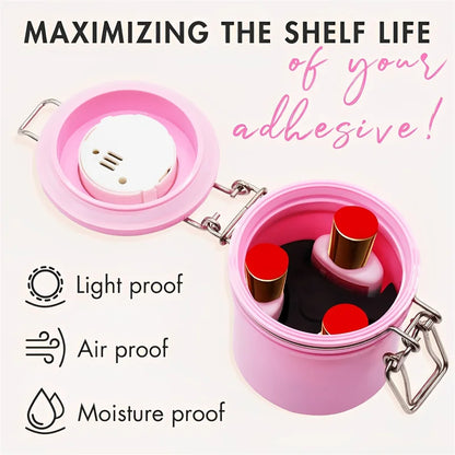 Eyelash Glue Storage Tank Display Temperature Humidity Container Adhesive Stand for False Lashes Extension Grafting Makeup Tools